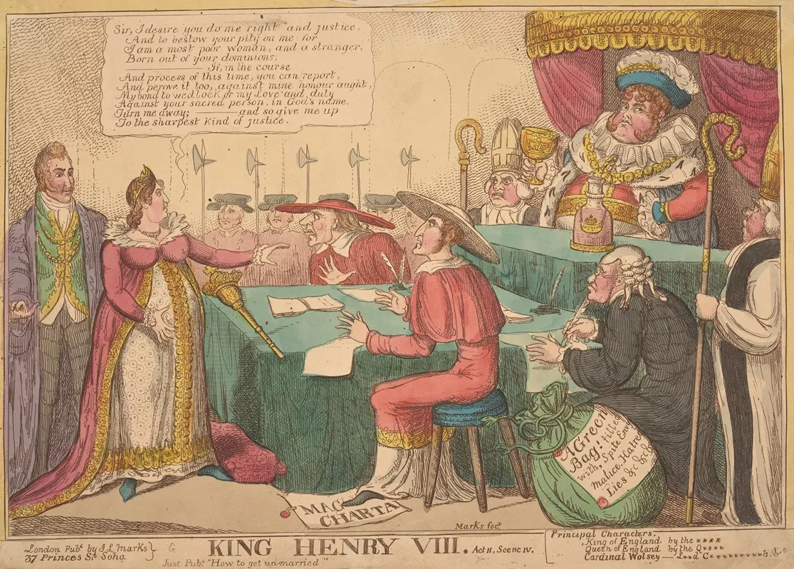 King Henry Viii Act Ii Scene Iv Wall Art by Lewis Marks - High-Resolution Digital Print