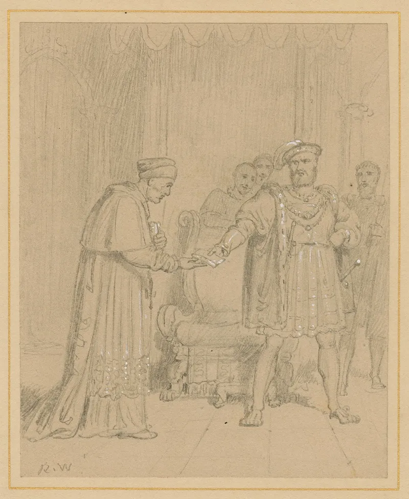 King Henry Viii Iii 2 King Henry Giving The Packet To Cardinal Wolsey