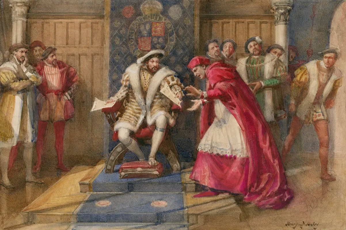 King Henry Viii Iii 2 The Fall Of Cardinal Wolsey Wall Art by Henry James Haley - High-Resolution Digital Print