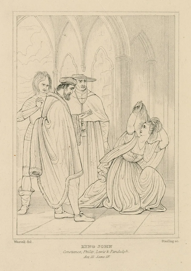 King John Constance Philip Lewis Pandolph Wall Art by William Francis Starling - High-Resolution Digital Print