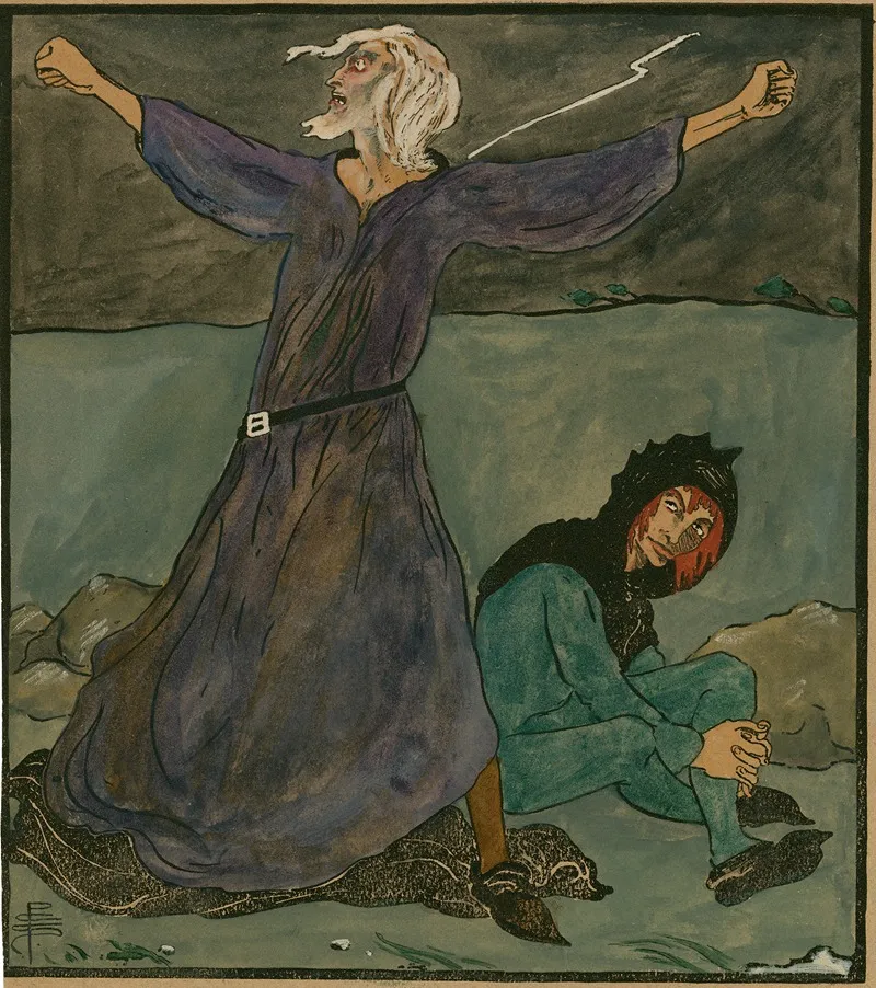 King Lear And The Fool Iii 2 Wall Art by Pamela Colman Smith - High-Resolution Digital Print