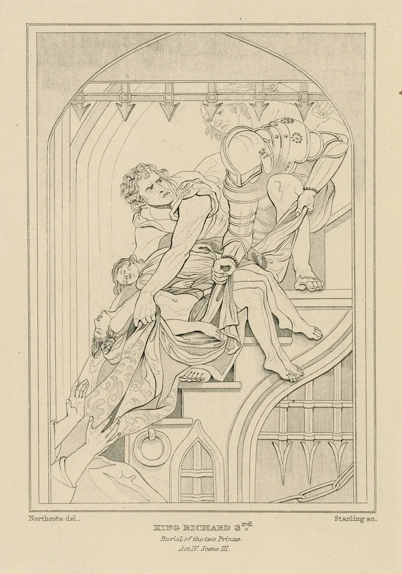 King Richard 3rd Burial Of The Two Princes Act Iv Scene Iii Wall Art by William Francis Starling - High-Resolution Digital Print