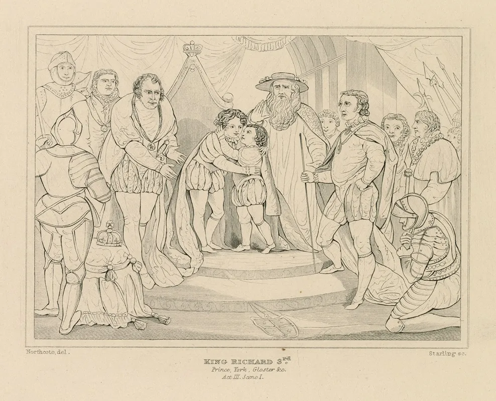 King Richard 3rd Prince York Gloster C Act Iii Scene 1 Wall Art by William Francis Starling - High-Resolution Digital Print