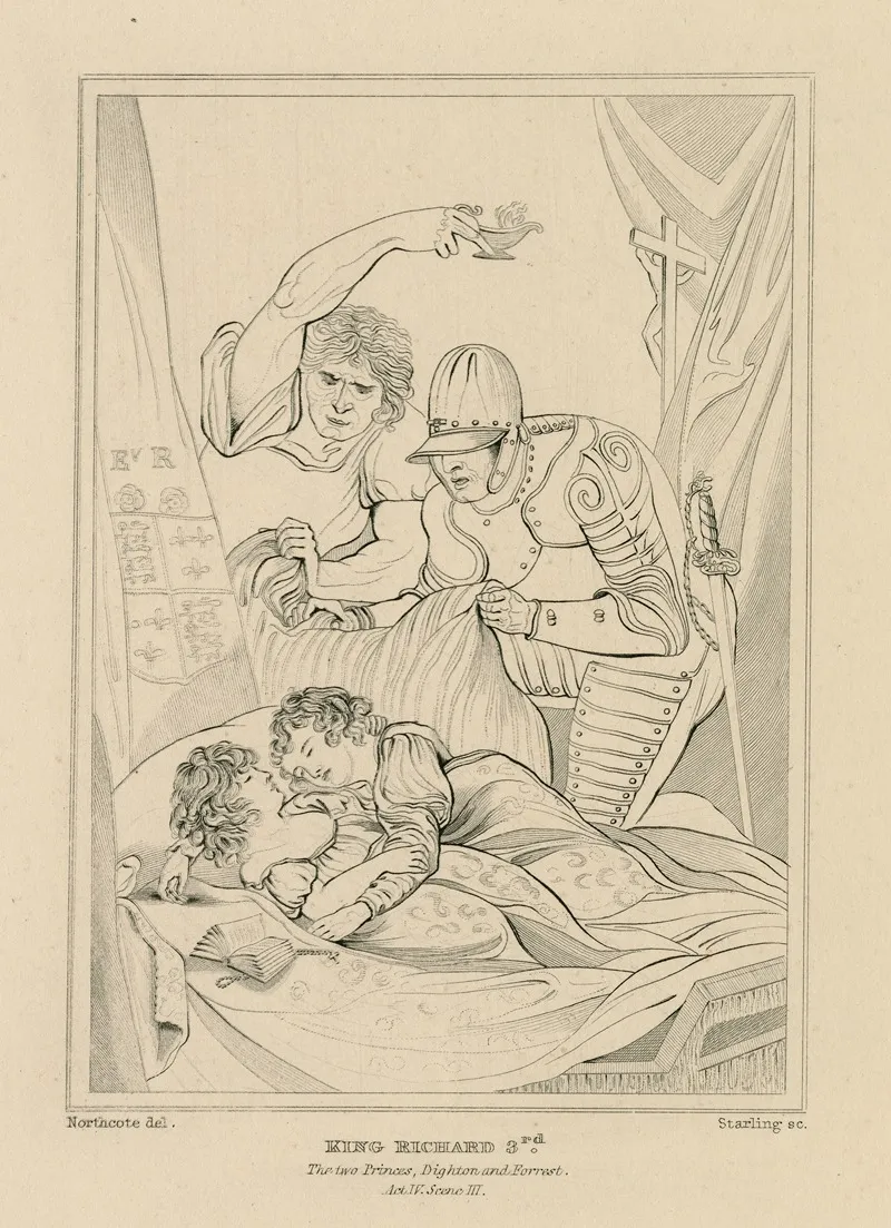 King Richard 3rd The Two Princes Dighton And Forrest Act Iv Scene Iii Wall Art by William Francis Starling - High-Resolution Digital Print