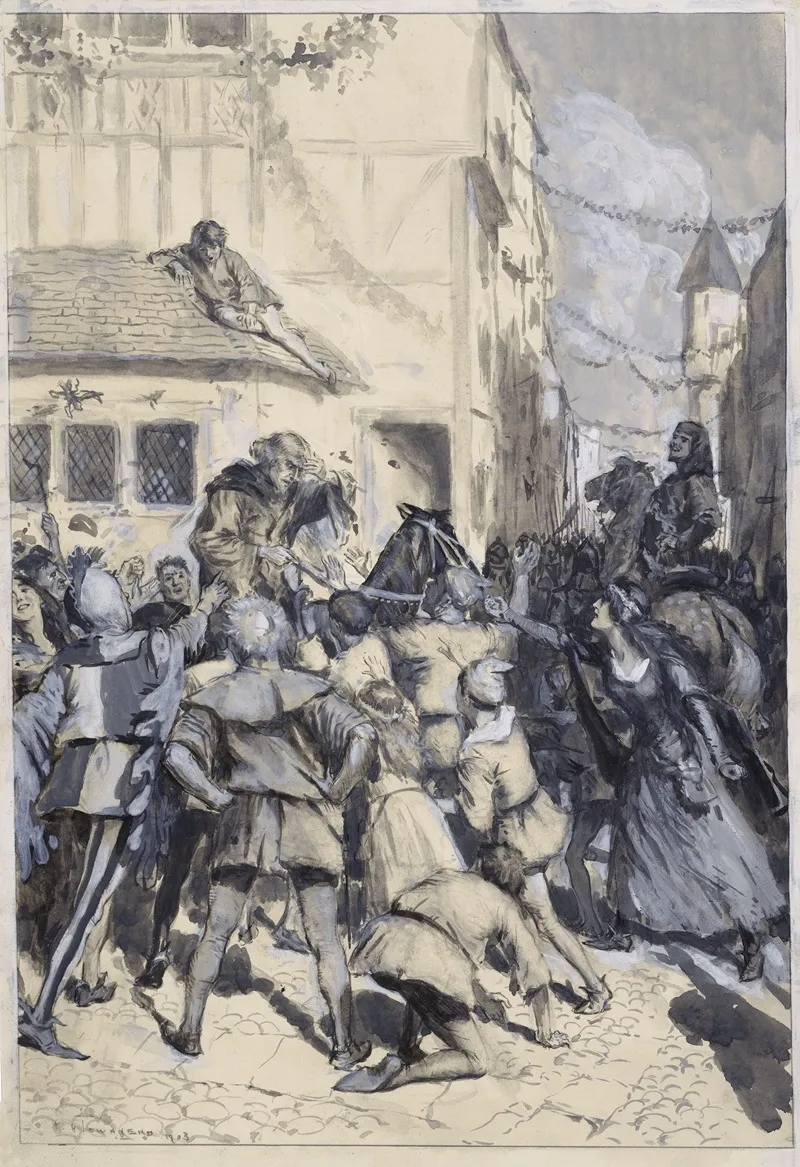 King Richard Ii I 1 Bolingbrokes Entry Into London Played At His Majestys Theatre Wall Art by Frederick Henry Townsend - High-Resolution Digital Print