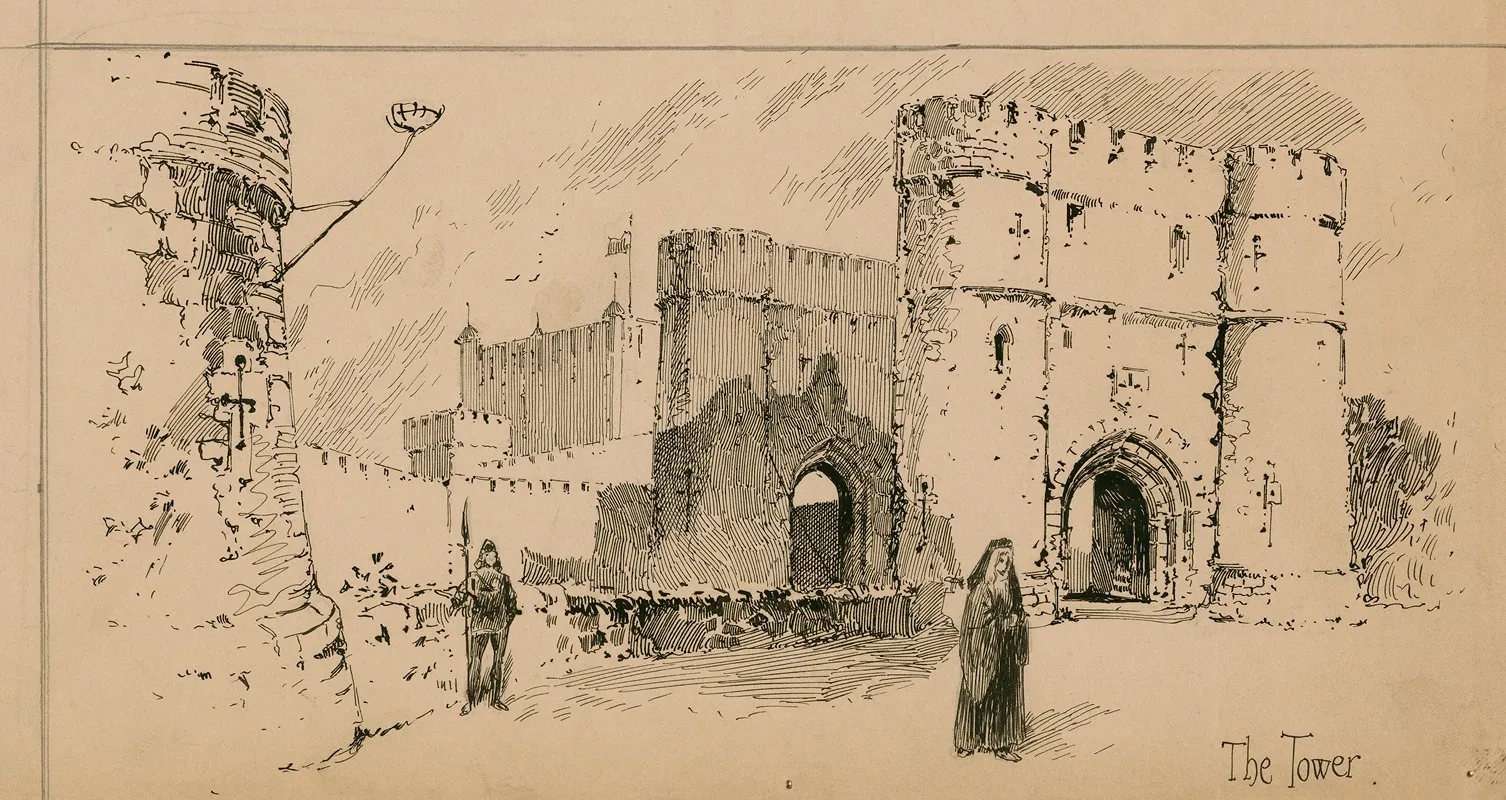 King Richard Iii The Tower Performed At The Globe Theatre March 23 1889 Wall Art by Herbert Railton - High-Resolution Digital Print