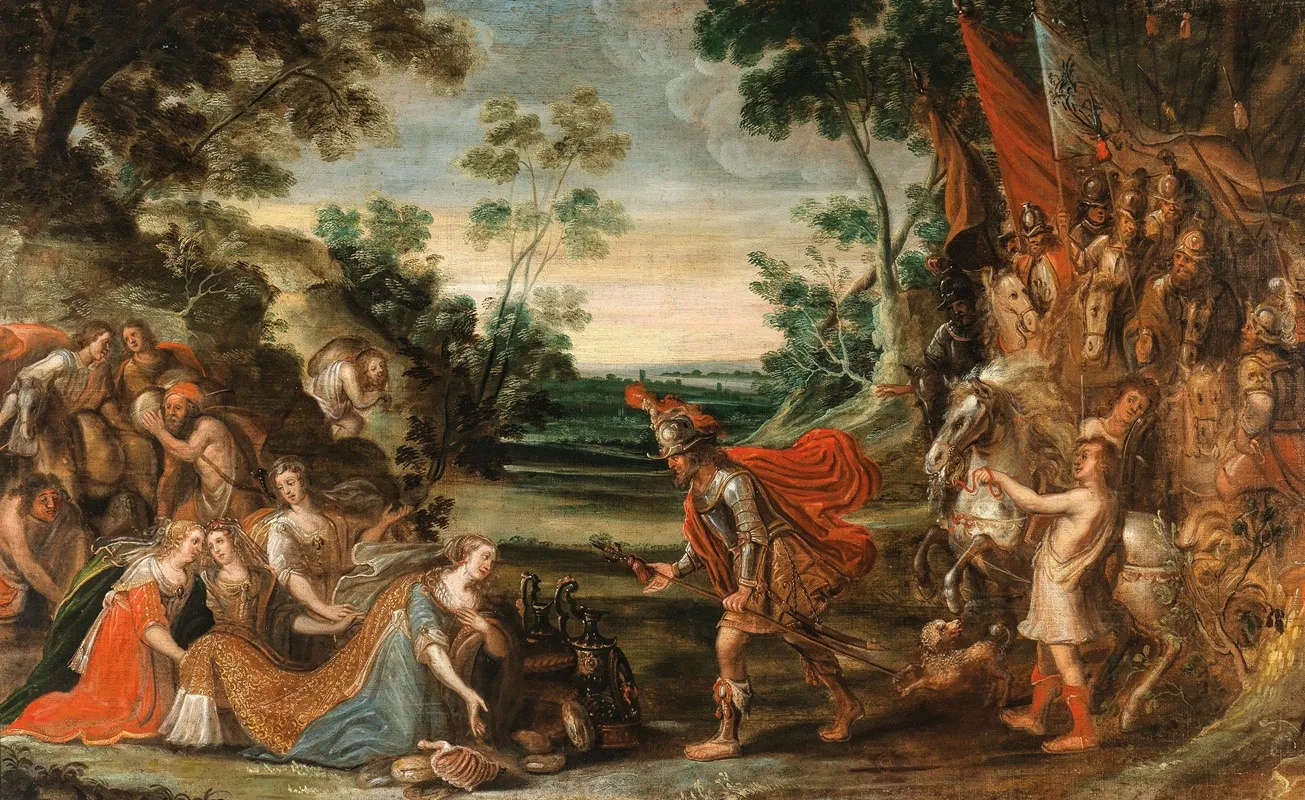 King Solomon And The Queen Of Sheba 2 Wall Art by Frans Wouters - High-Resolution Digital Print