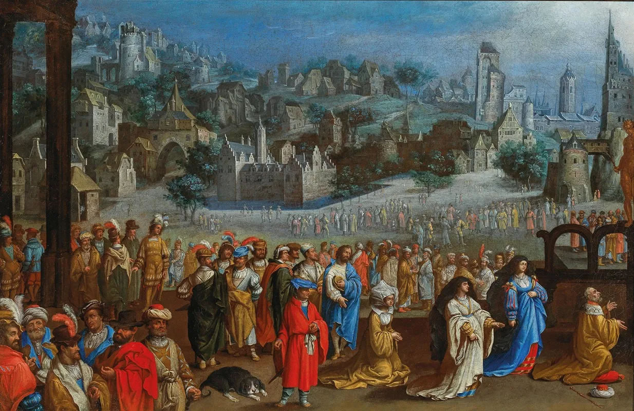 King Solomons Idolatry Wall Art by Circle of Lucas van Leyden - High-Resolution Digital Print