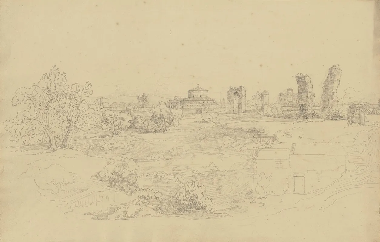 Kirche Und Weitere Gebaude In Der Campagna Romana