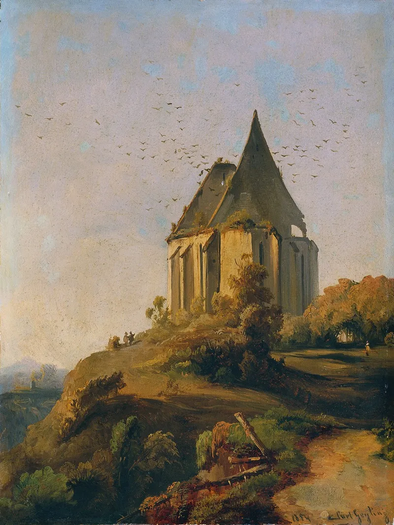 Kirchenruine Wall Art by Carl Geyling - High-Resolution Digital Print