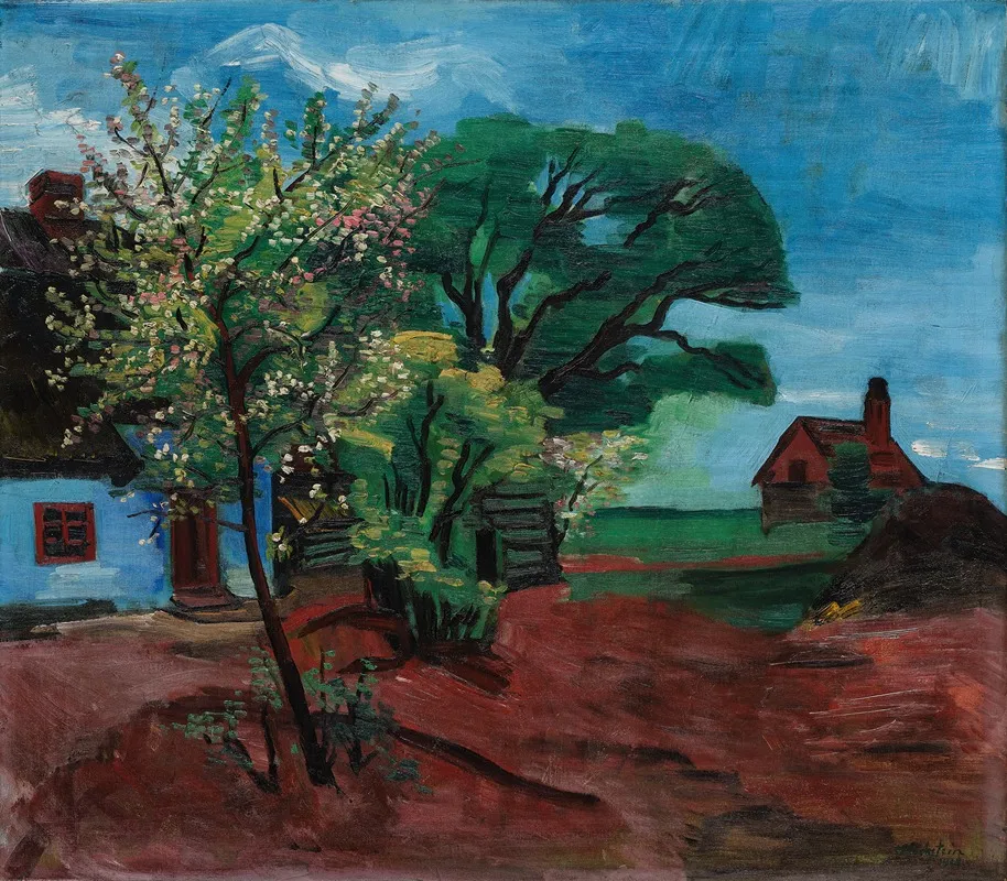 Kirschblute Cherry Blossom Wall Art by Max Pechstein - High-Resolution Digital Print