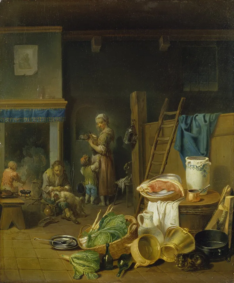 Kitchen Interior 11 Wall Art by Justus Juncker - High-Resolution Digital Print