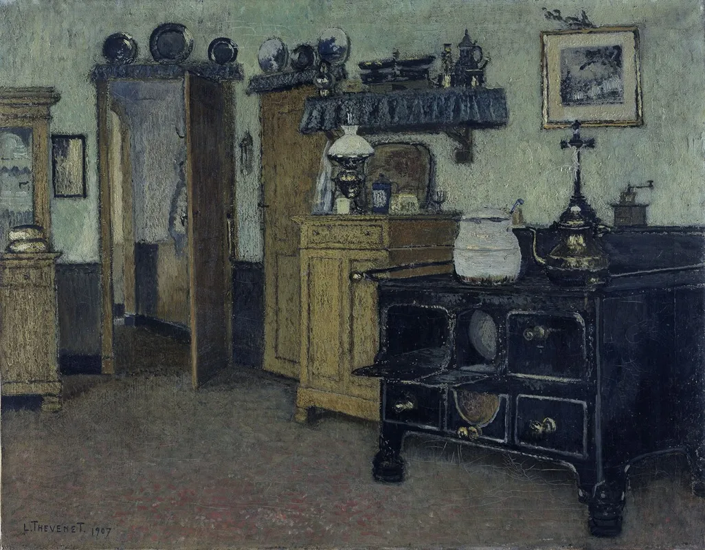 Kitchen Interior 12 Wall Art by Louis Thevenet - High-Resolution Digital Print