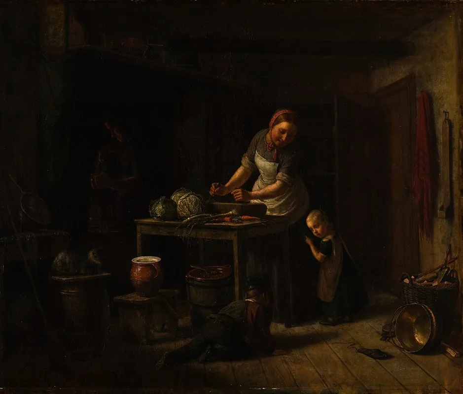 Kitchen Interior 3 Wall Art by David Monies - High-Resolution Digital Print