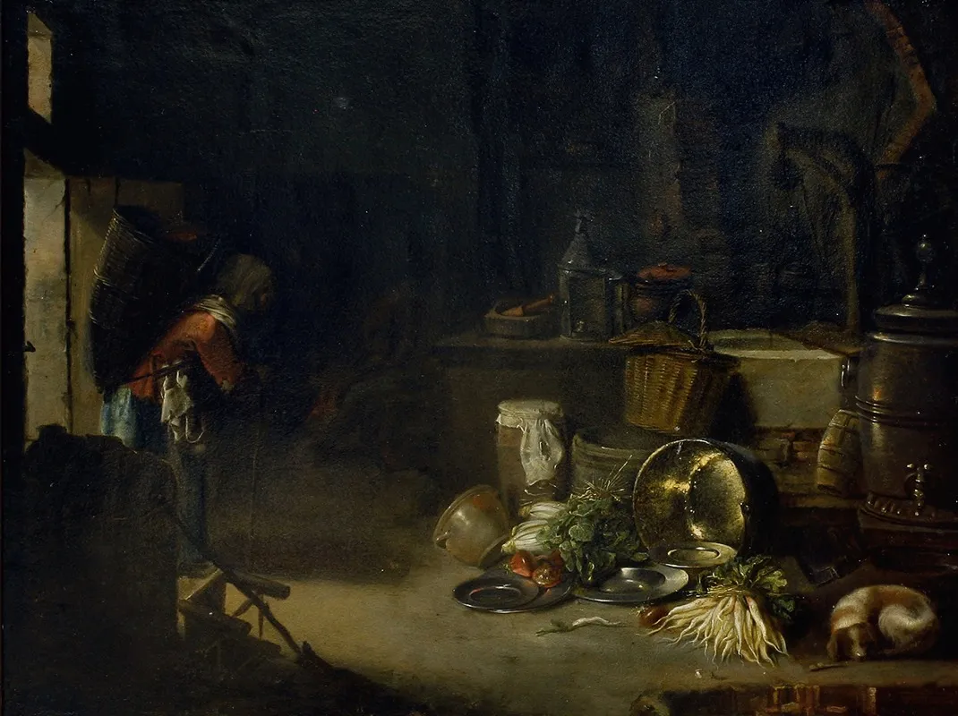 Kitchen Interior 7 Wall Art by Willem Kalf - High-Resolution Digital Print