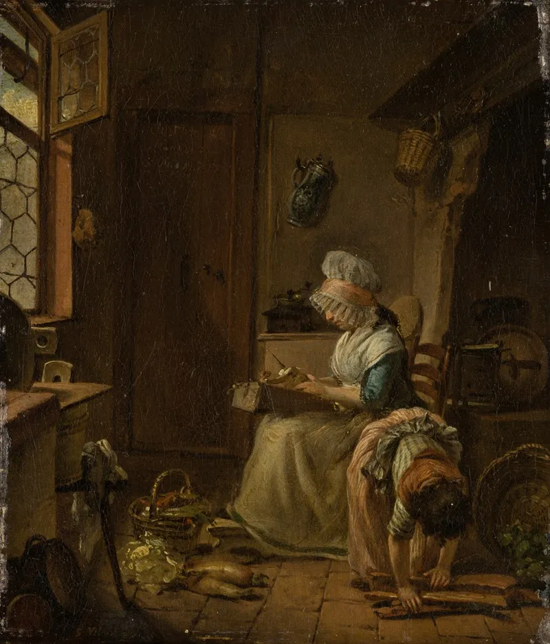 Kitchen Scene 11 Wall Art by Georg Karl Urlaub - High-Resolution Digital Print