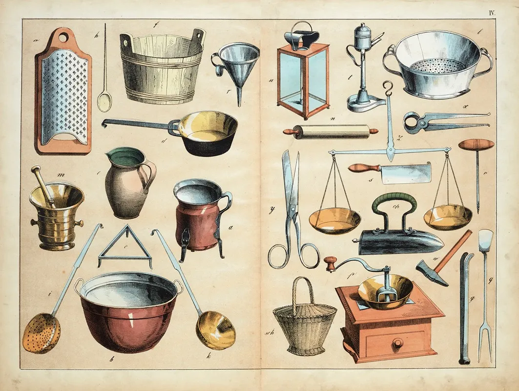 Kitchen Utensils 2 Wall Art by D. Englert - High-Resolution Digital Print
