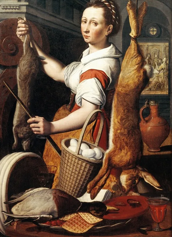 Kitchenmaid Wall Art by Pieter Pietersz. - High-Resolution Digital Print