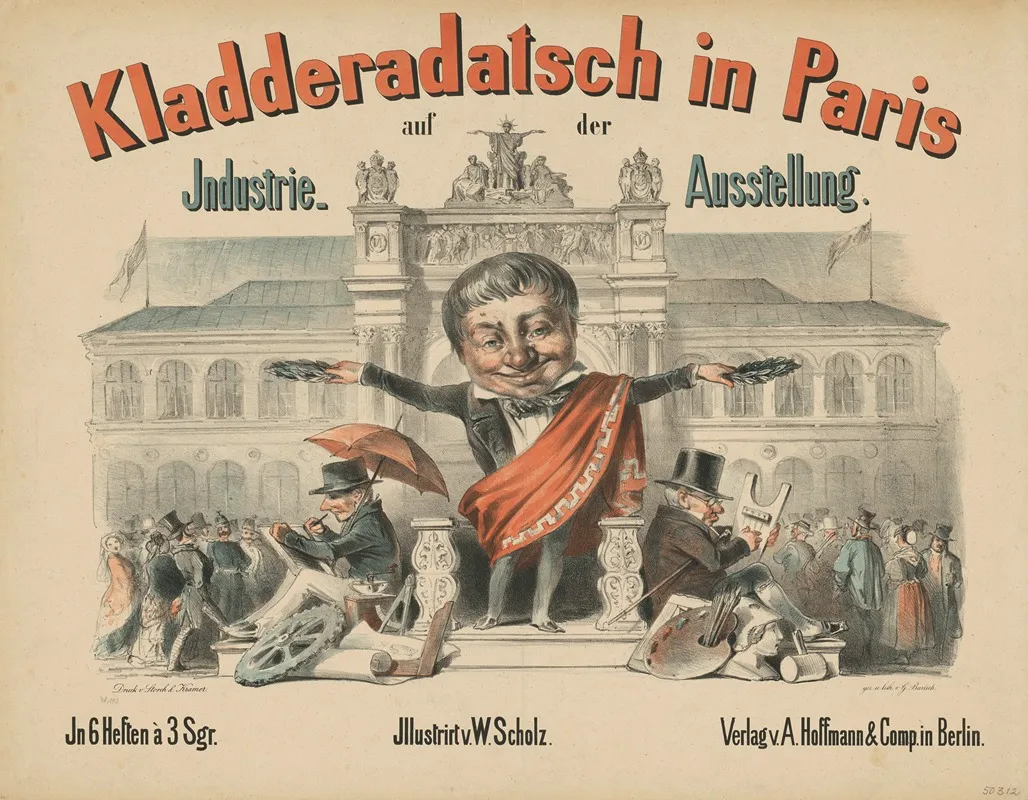 Kladderadatsch In Paris Auf Der Industrie Ausstellung Wall Art by Gustav Bartsch - High-Resolution Digital Print
