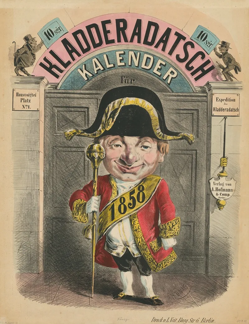 Kladderadatsch Kalender Fur 1858 Wall Art by Herbert König - High-Resolution Digital Print