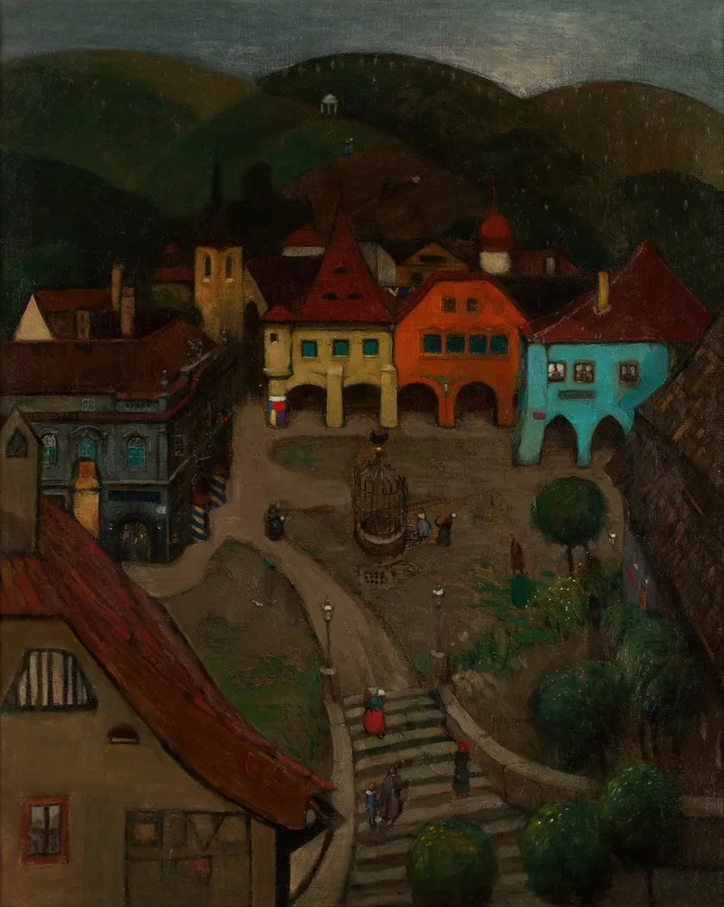 Kleine Stadt Wall Art by Richard Teschner - High-Resolution Digital Print