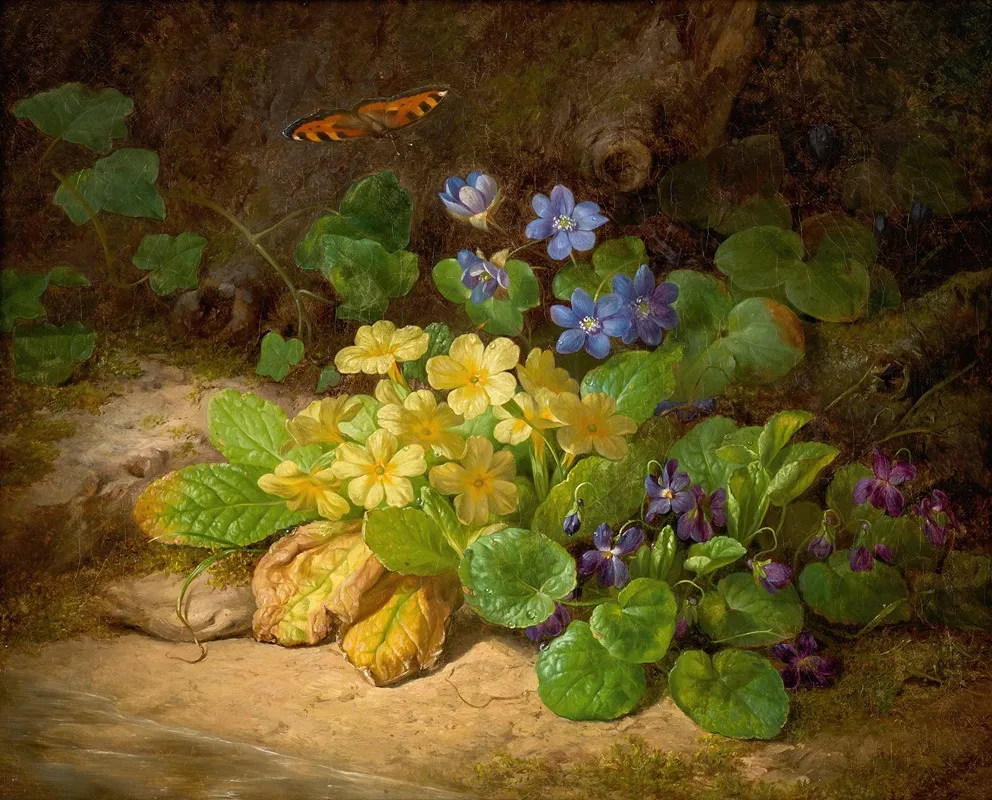 Kleines Blumenstuck Alpenblumen Wall Art by Josef Lauer - High-Resolution Digital Print