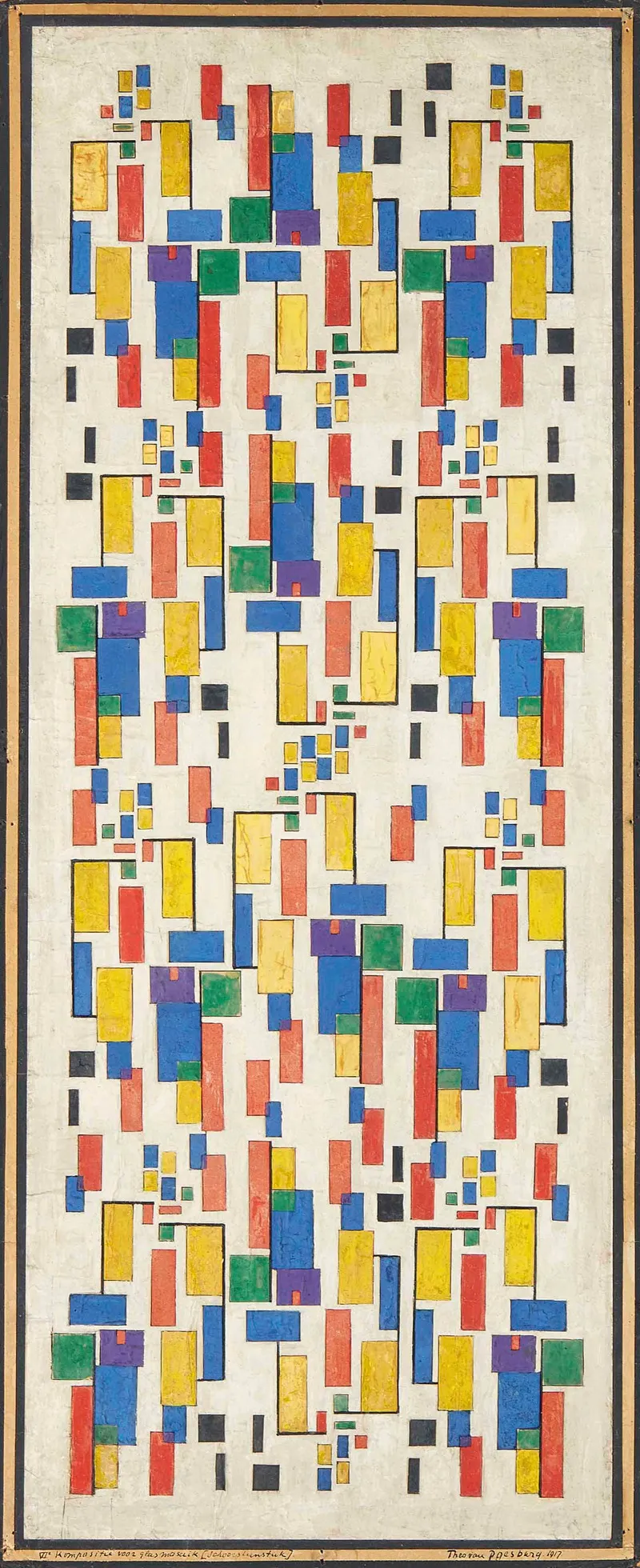 Kleurontwerp Voor Schoorsteenstuk Wall Art by Theo van Doesburg - High-Resolution Digital Print