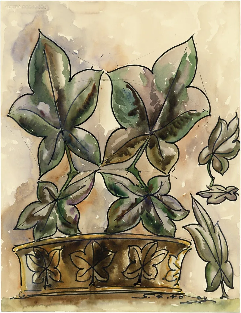 Klimop Blad 4 Wall Art by Alfred Ost - High-Resolution Digital Print