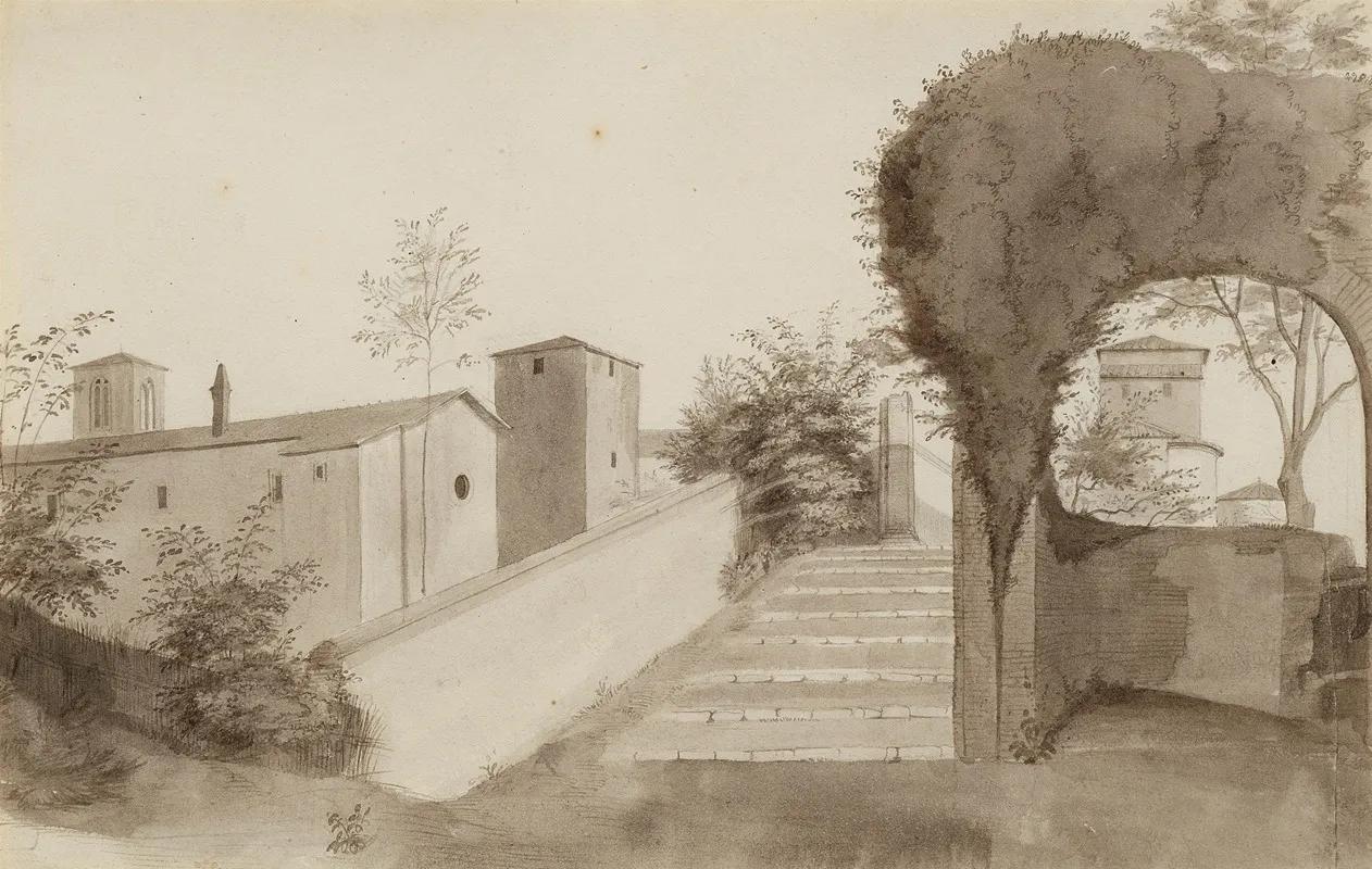Kloster Santagnese Bei Rom Wall Art by Friedrich Olivier - High-Resolution Digital Print