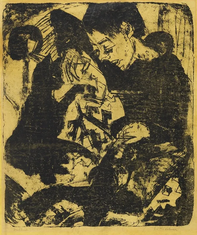 Knabe Mit Katze Wall Art by Ernst Ludwig Kirchner - High-Resolution Digital Print