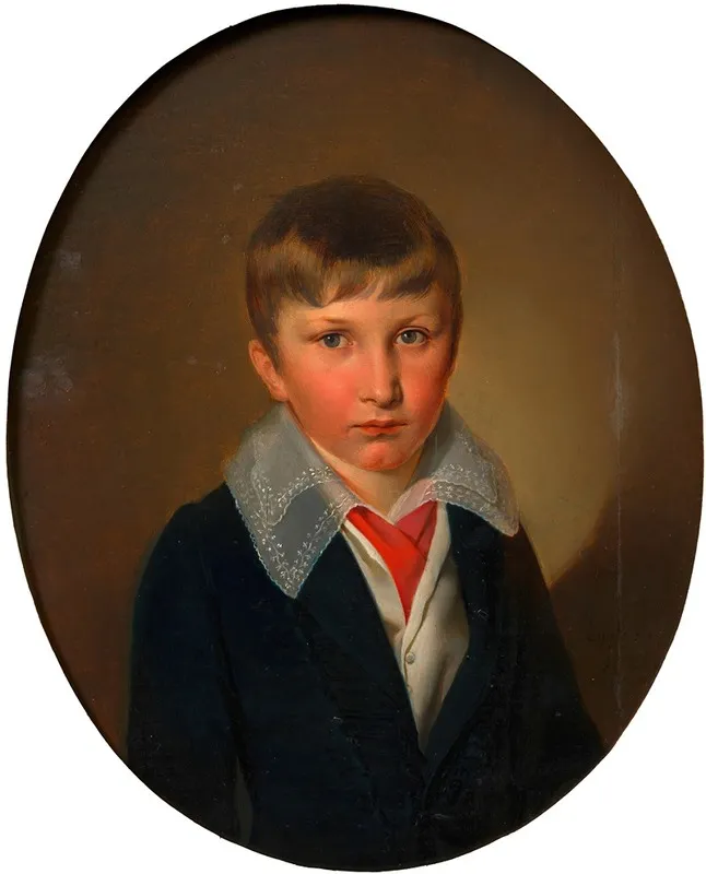 Knabenportrat Josef Latour Von Thurmburg 1820 1903 Wall Art by Franz Eybl - High-Resolution Digital Print