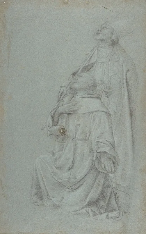 Kneeling St Francis And St Nicholas Of Bari