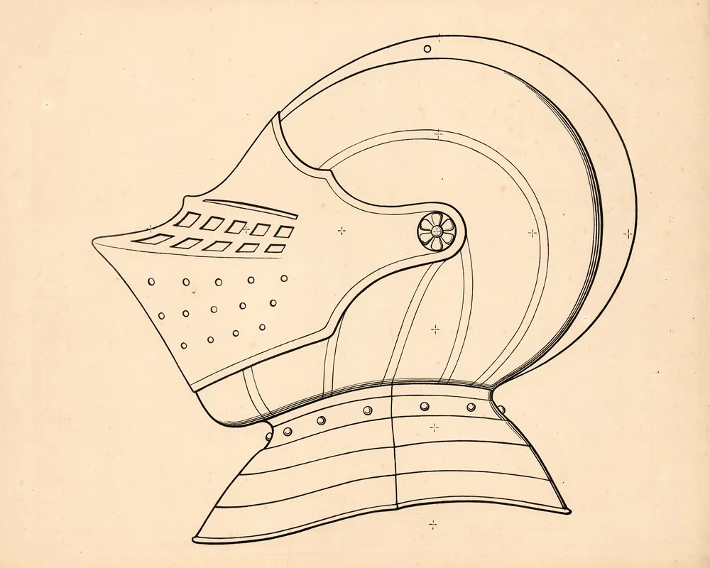 Knights Helmet Wall Art by Carl Ludvig Petersen - High-Resolution Digital Print