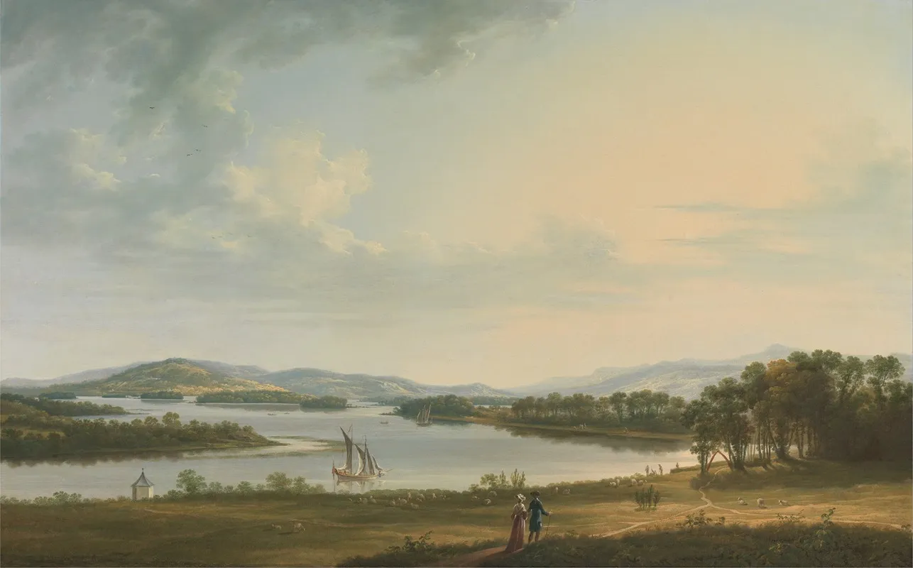 Knock Ninney And Lough Erne From Bellisle County Fermanagh Ireland Wall Art by Thomas Roberts - High-Resolution Digital Print