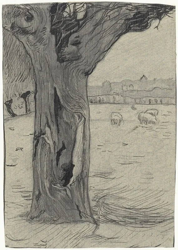Knotwilg In Een Weidelandschap Wall Art by Richard Nicolaüs Roland Holst - High-Resolution Digital Print