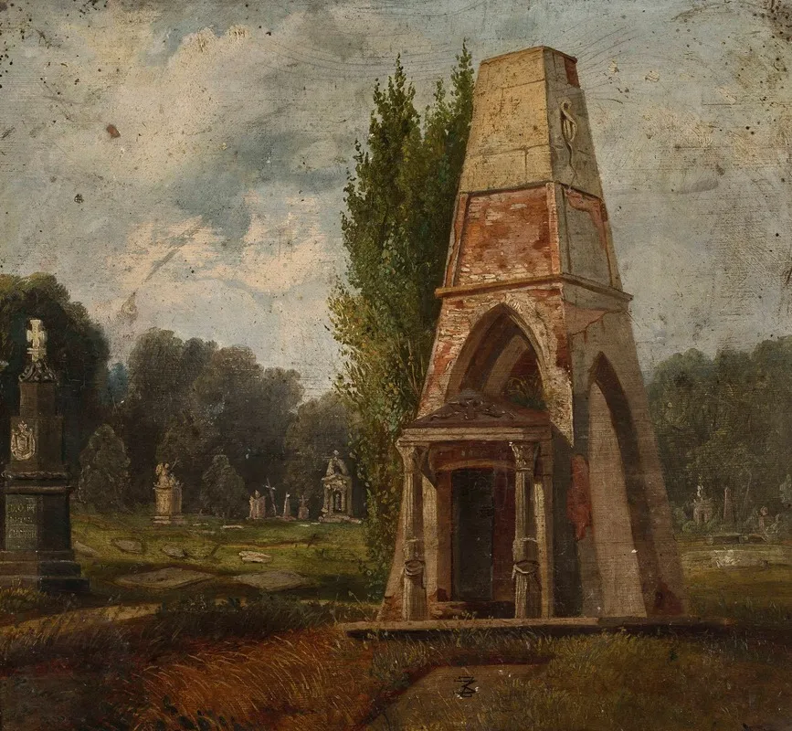 Kochanowski Tomb At The Powazki Cemetery Wall Art by Marcin Zaleski - High-Resolution Digital Print