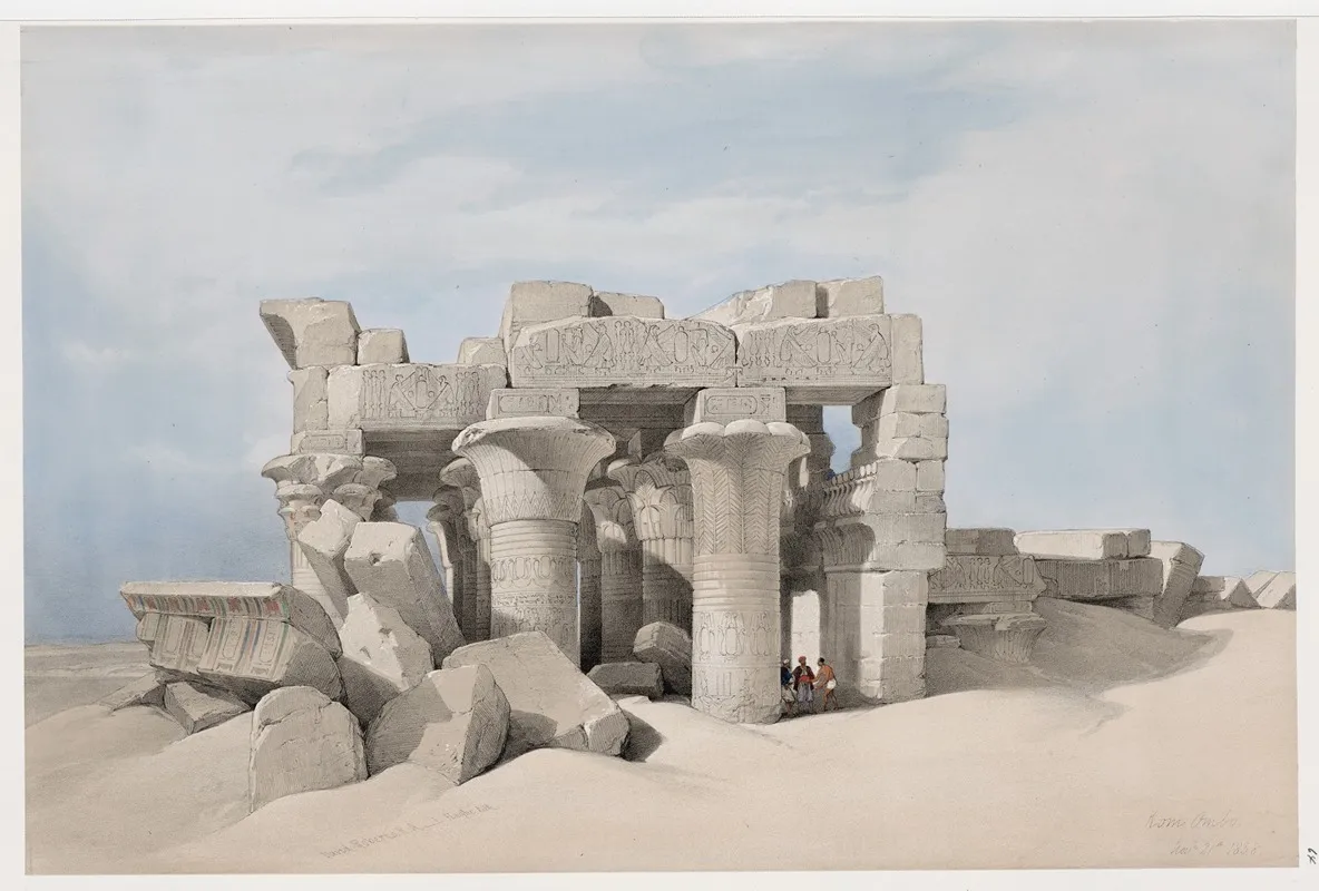 Kom Ombo Nov 21st 1838 2 Wall Art by David Roberts - High-Resolution Digital Print