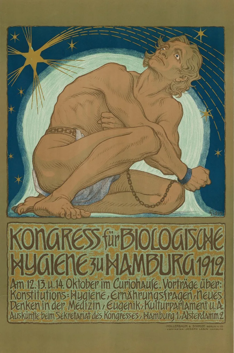Kongress Fur Biologische Hygiene Zu Hamburg 1912 Wall Art by Hugo Höppener (Fidus) - High-Resolution Digital Print
