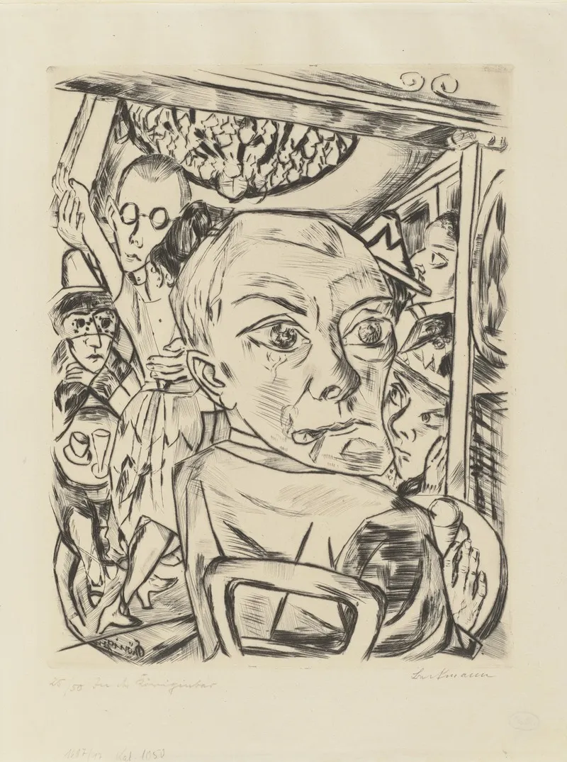 Konigin Bar Self Portrait Wall Art by Max Beckmann - High-Resolution Digital Print