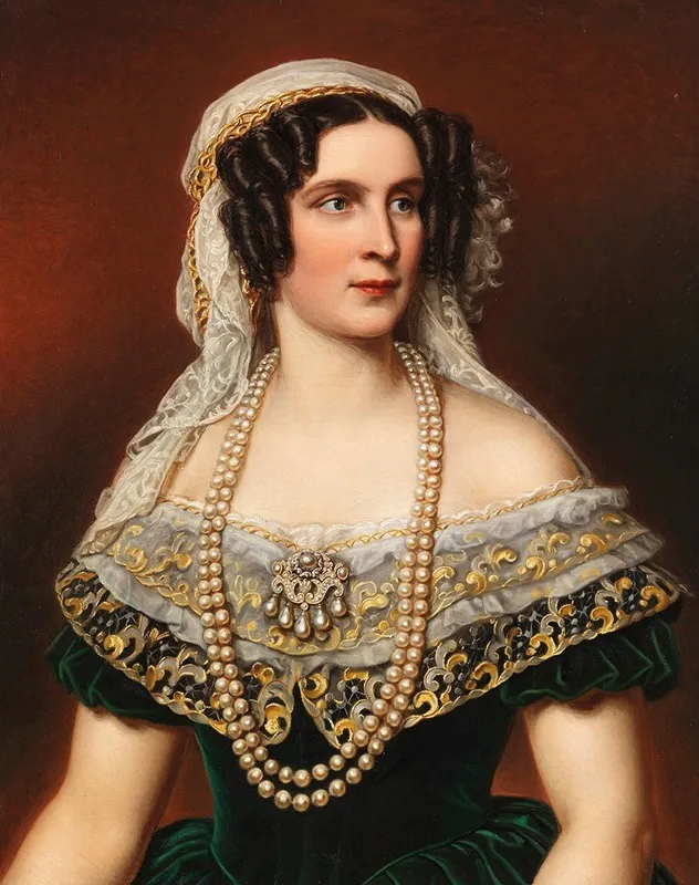 Konigin Therese Von Bayern Wall Art by Joseph Karl Stieler - High-Resolution Digital Print