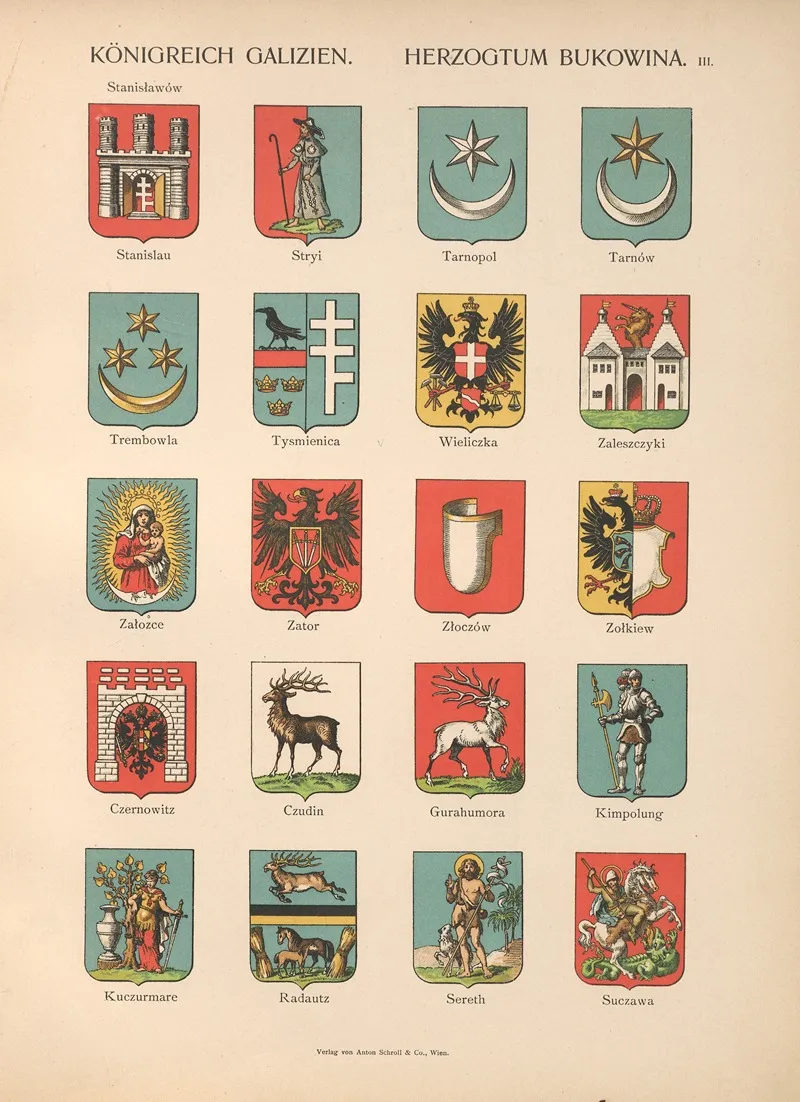 Konigreich Galizien Herzogtum Bukowina Wall Art by Hugo Gerhard Ströhl - High-Resolution Digital Print