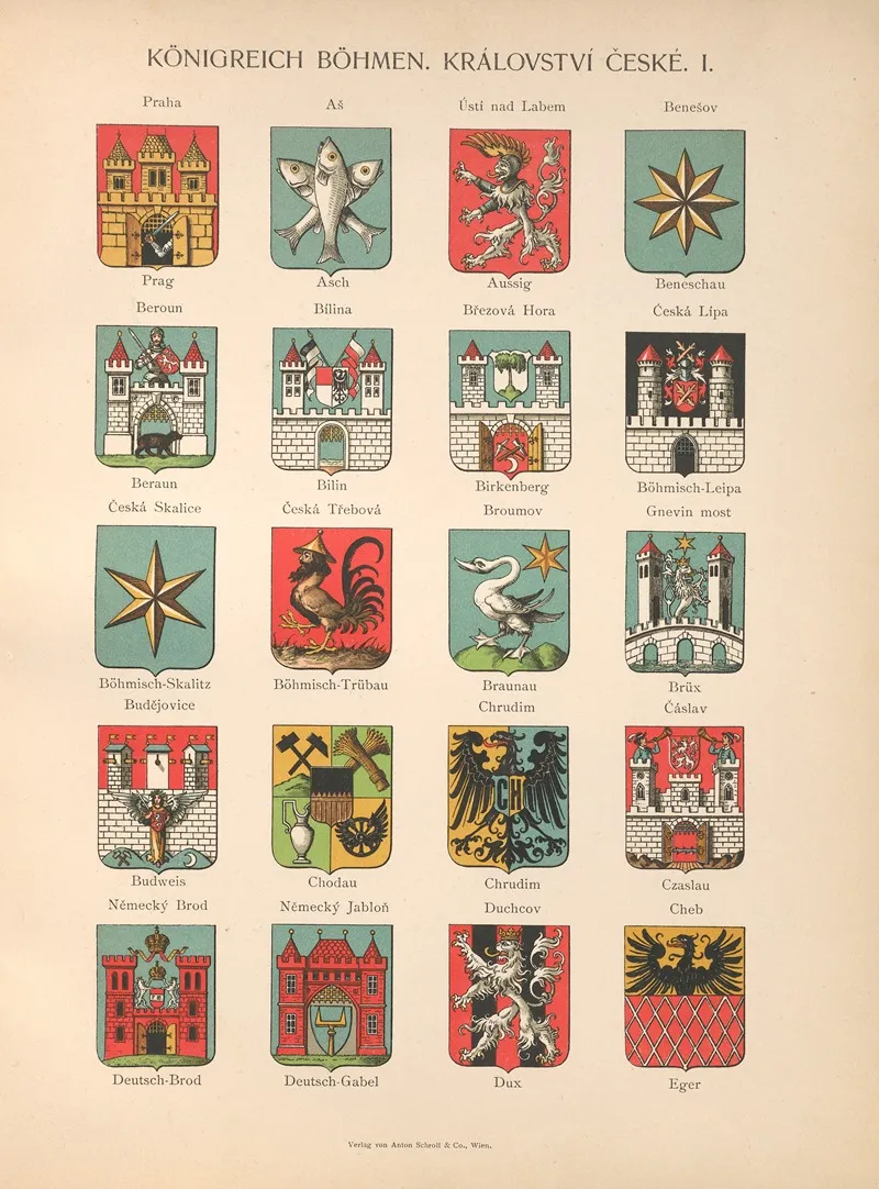 Konigreich bohmen Kralovstvi ceske i Wall Art by Hugo Gerhard Ströhl - High-Resolution Digital Print