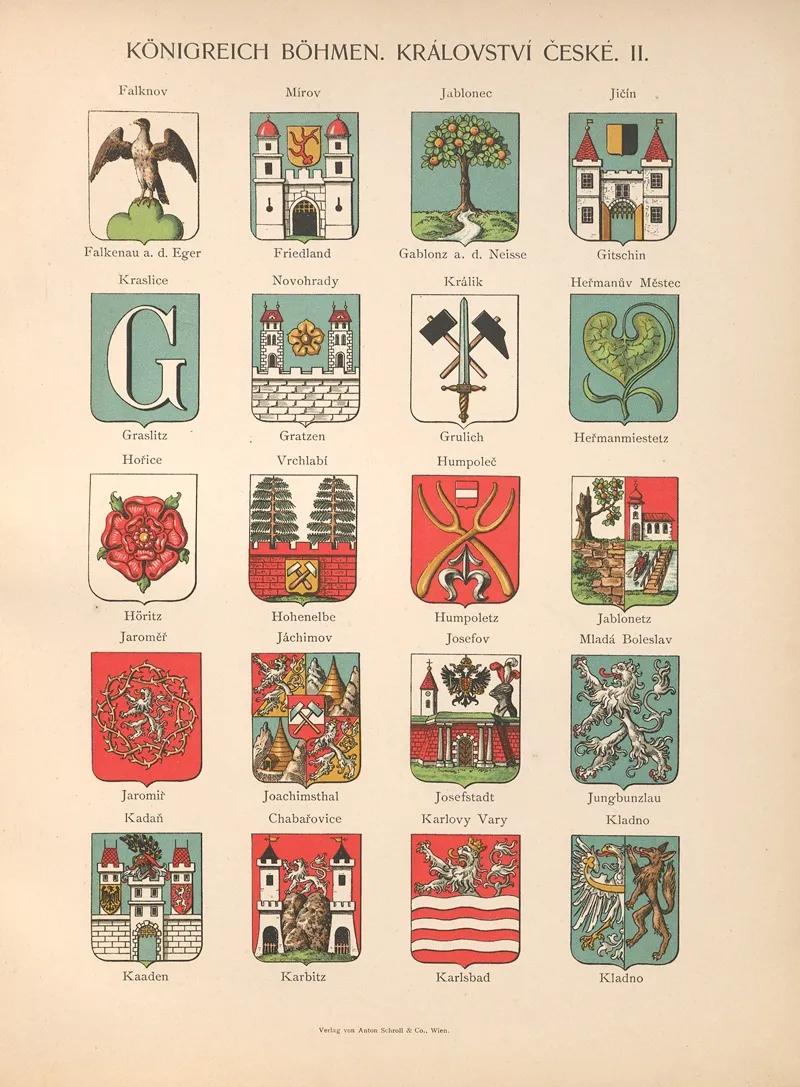 Konigreich‎ ‎bohmen Kralovstvi‎ ‎ceske ‎ ‎ii Wall Art by Hugo Gerhard Ströhl - High-Resolution Digital Print