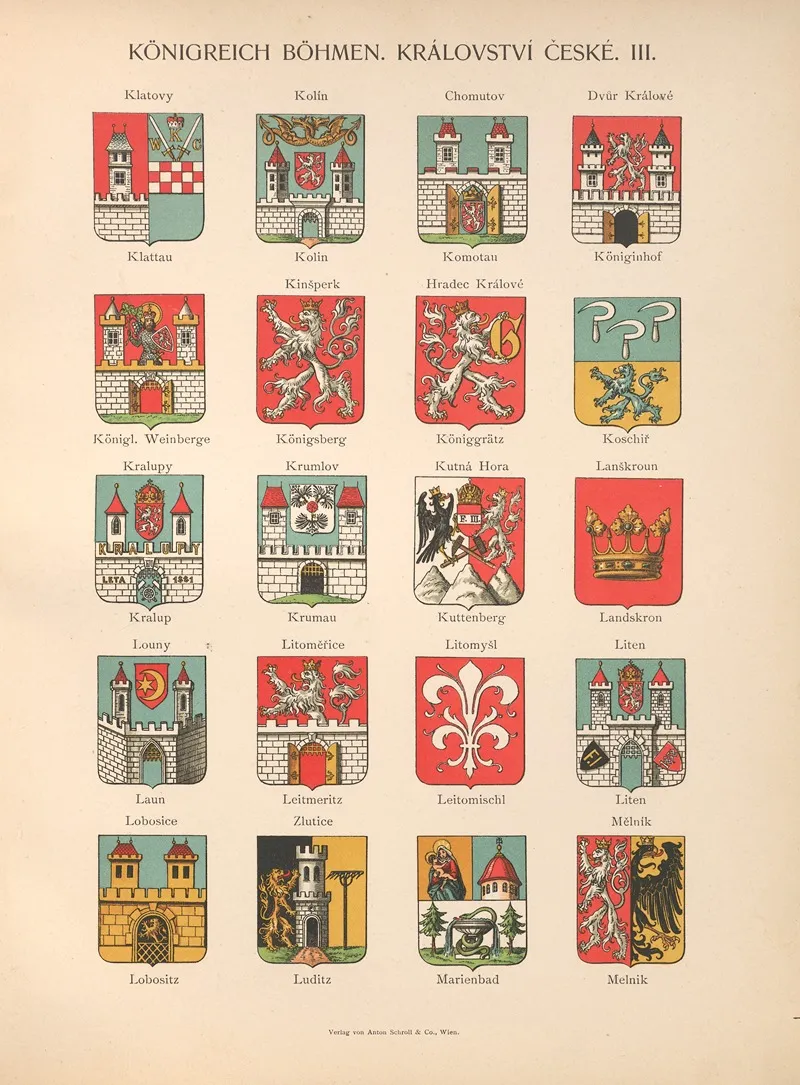Konigreich bohmen Kralovstvi ceske iii Wall Art by Hugo Gerhard Ströhl - High-Resolution Digital Print