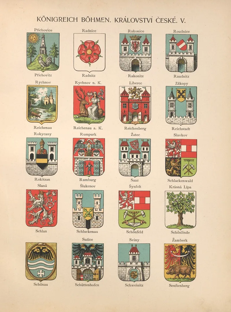 Konigreich‎ ‎bohmen Kralovstvi‎ ‎ceske ‎ ‎v Wall Art by Hugo Gerhard Ströhl - High-Resolution Digital Print