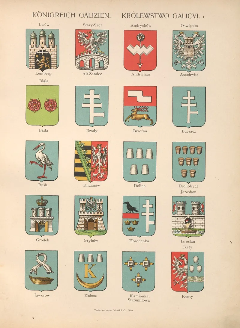 Konigreich‎ ‎galizien Krolewstwo‎ ‎galicyi I Wall Art by Hugo Gerhard Ströhl - High-Resolution Digital Print
