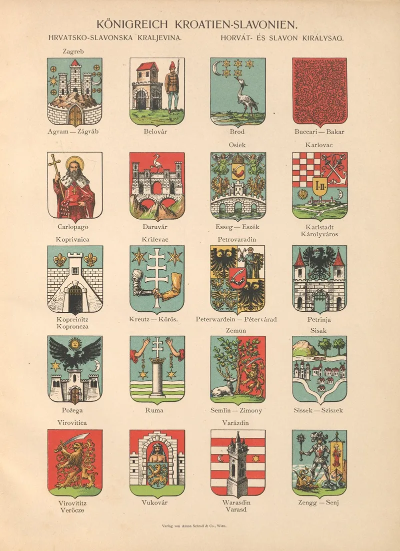 Konigreich kroatien Slavonien Wall Art by Hugo Gerhard Ströhl - High-Resolution Digital Print