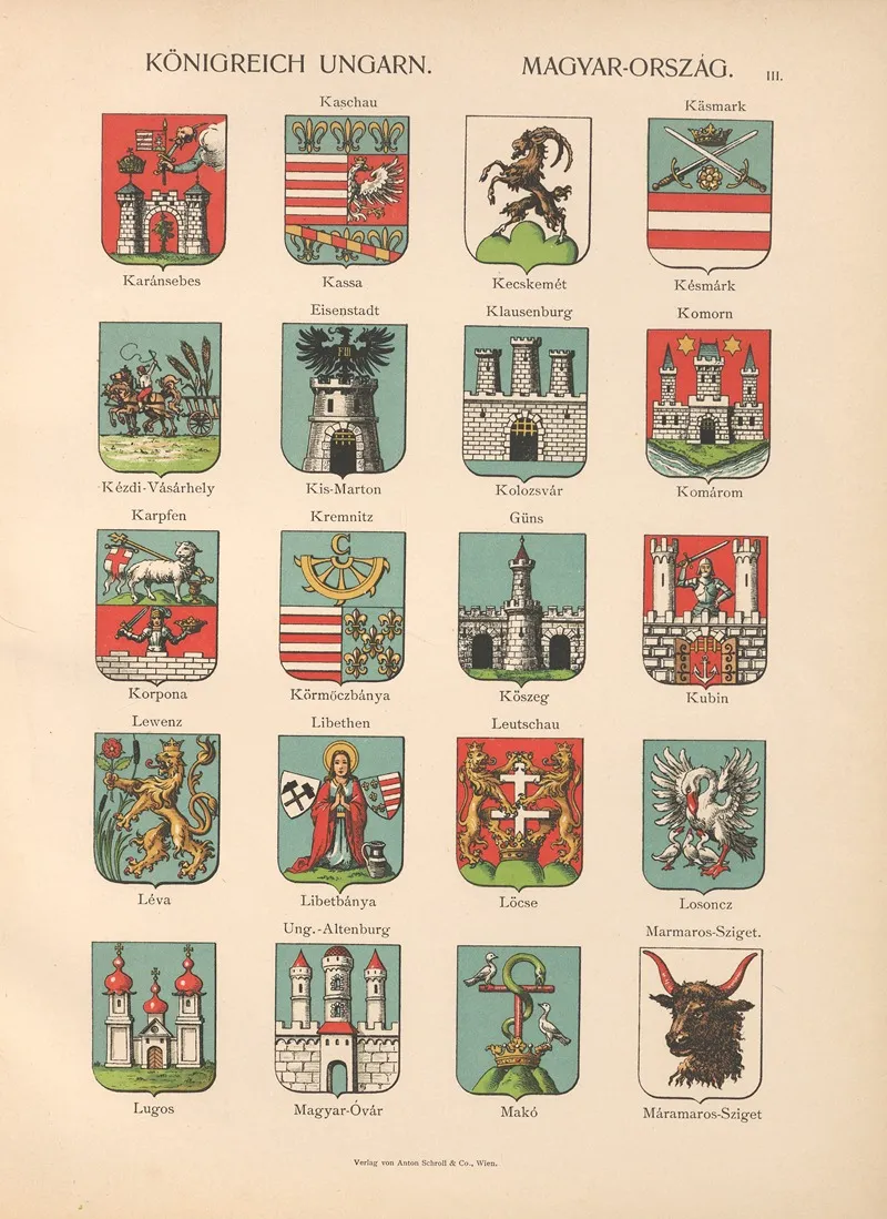 Konigreich ungarn Magyar Orszag Iii Wall Art by Hugo Gerhard Ströhl - High-Resolution Digital Print