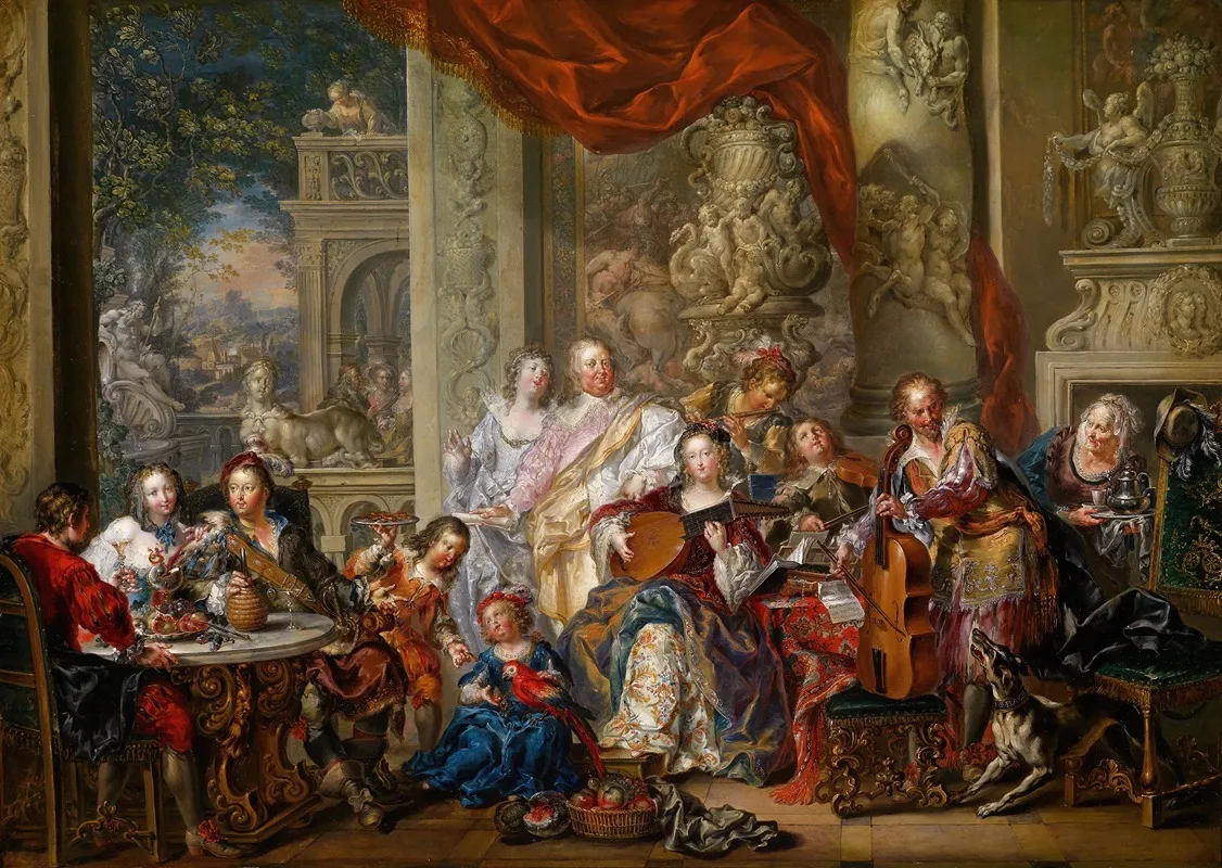 Konzert Im Palast 2 Wall Art by Johann Georg Platzer - High-Resolution Digital Print