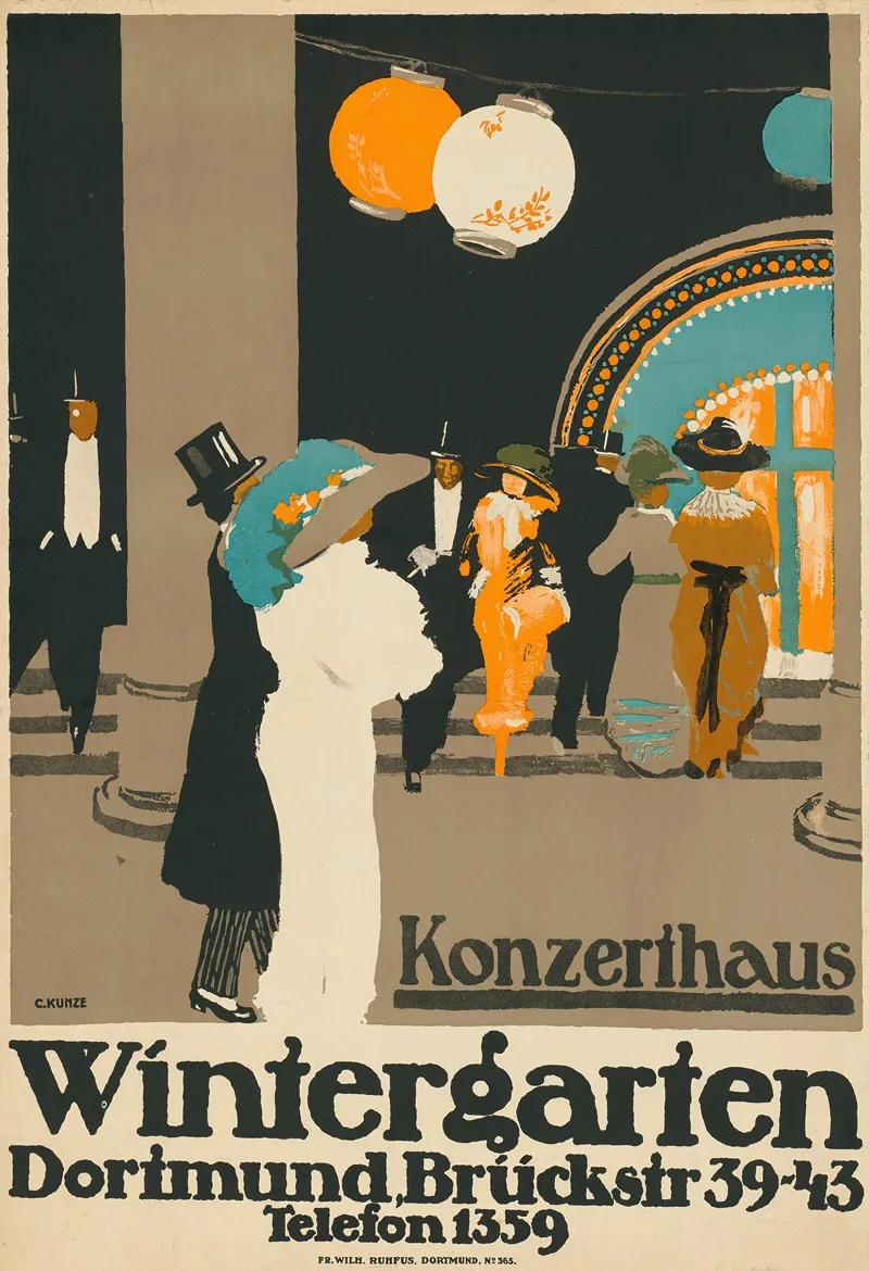Konzerthaus Wintergarten Wall Art by Carl Kunze - High-Resolution Digital Print